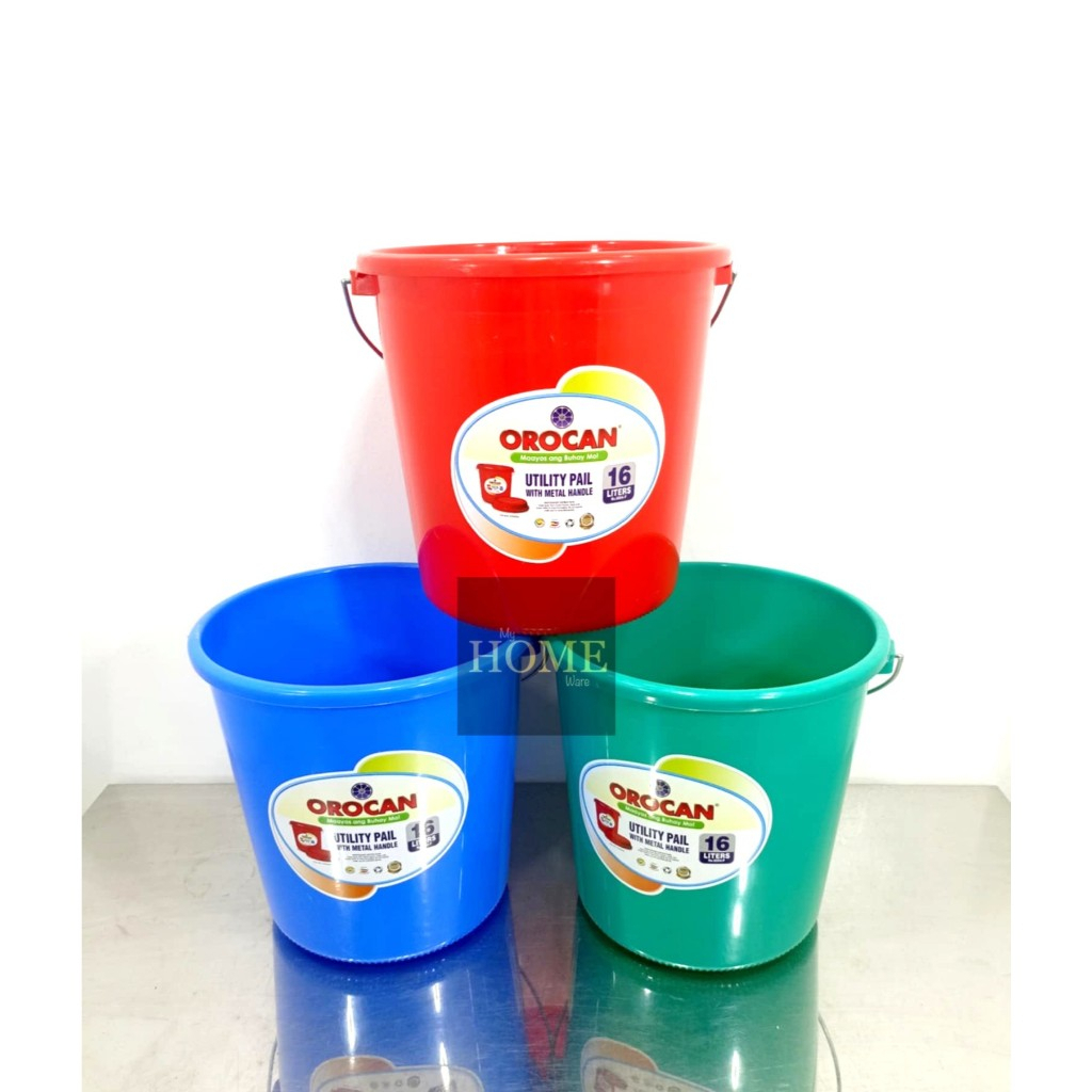 (RANDOM) Orocan Pail with stainless steel handle timba 10/12/16/24L ...