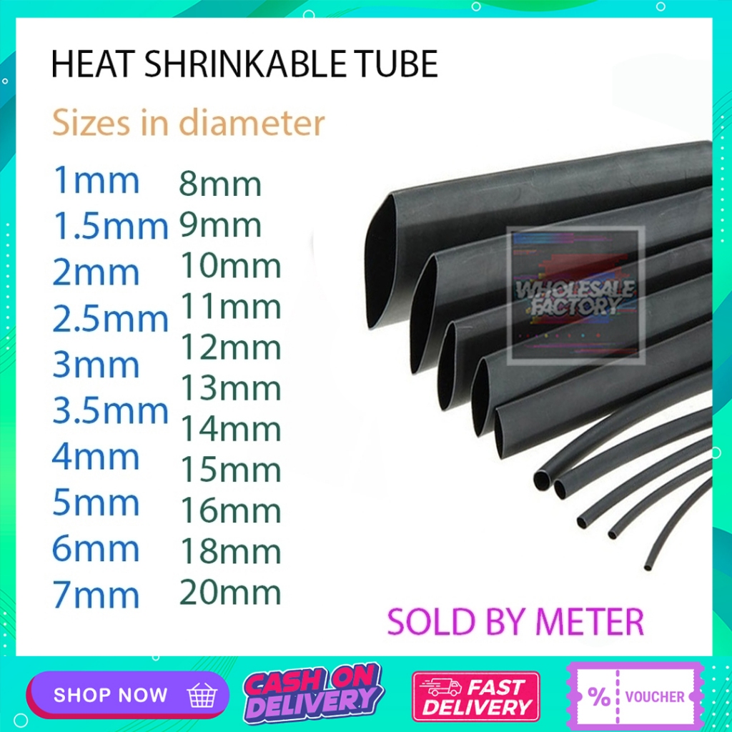 WHOLESALE 1METER Heat Shrink Tube, Durable Heat Shrinkable Tubing for ...