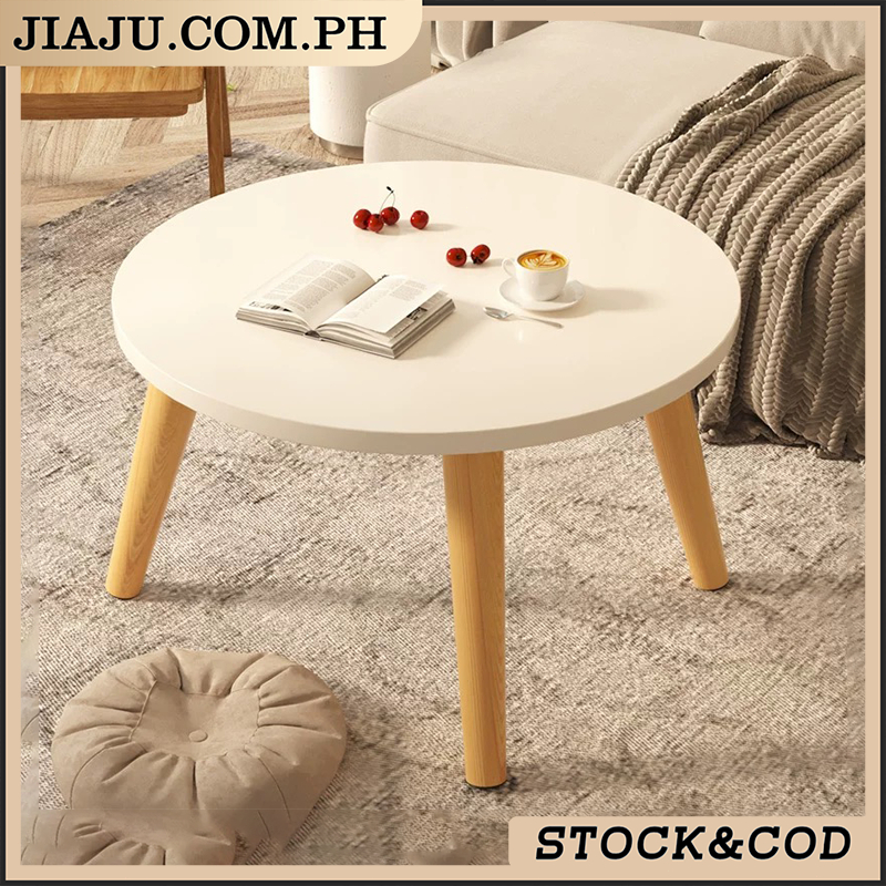 Modern Coffee Table Sofa Side Table Wood Round Triangle Shaped Center ...