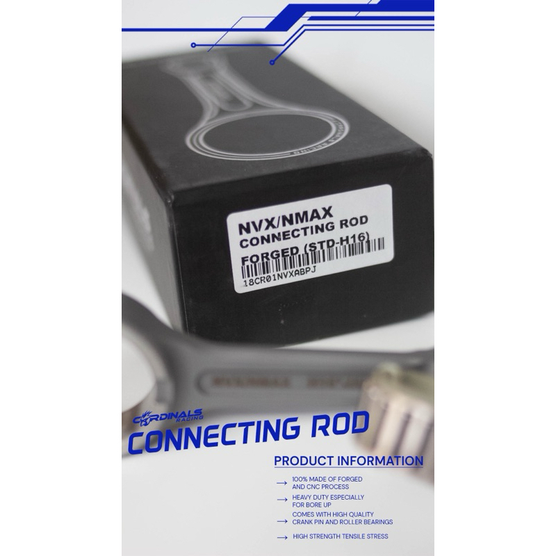CARDINALS RACING - FORGED CONNECTING ROD SNIPER155/150/AEROX/NMAX ...