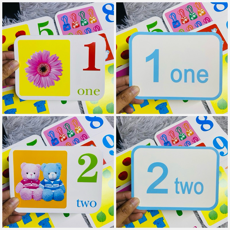 numbers card board flashcards 1-20, 30,40,50,60,70,80,90,100 size 4x6 ...
