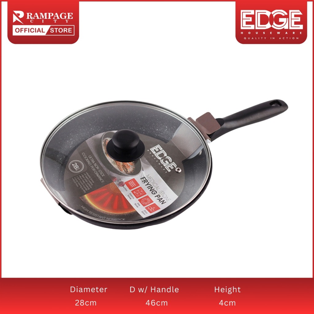 Edge Ultra Non-Stick Medical Stone Frying Pan and Scratch Resistant ...