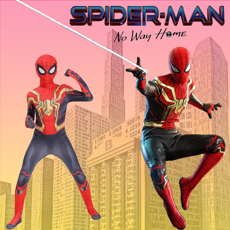 No way home Boys spiderman Costume Halloween Cosplay Costumes 3D Style ...