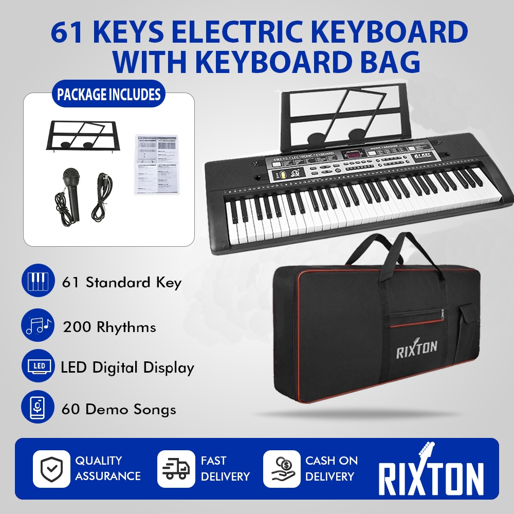 RIXTON 61 key keyboard Digital Piano Rich Teaching Content Multi ...
