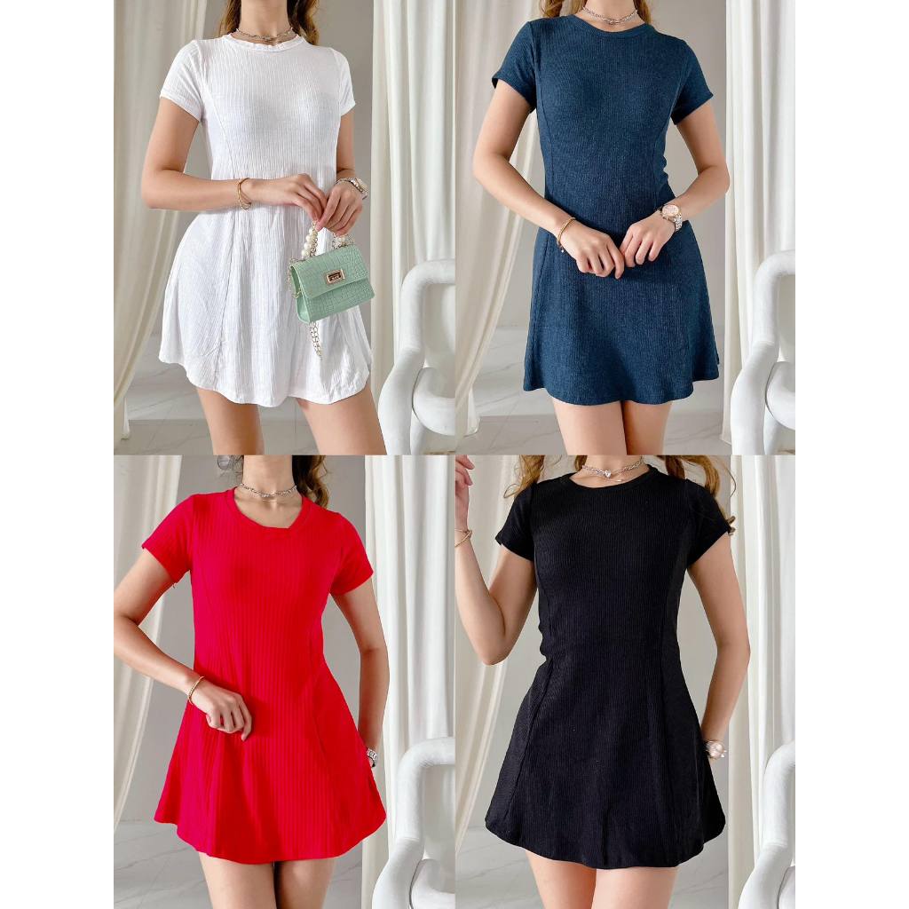 EMILY Korean Knitted A-Line Mini Casual Dress Lowest Price Sale 60023 ...