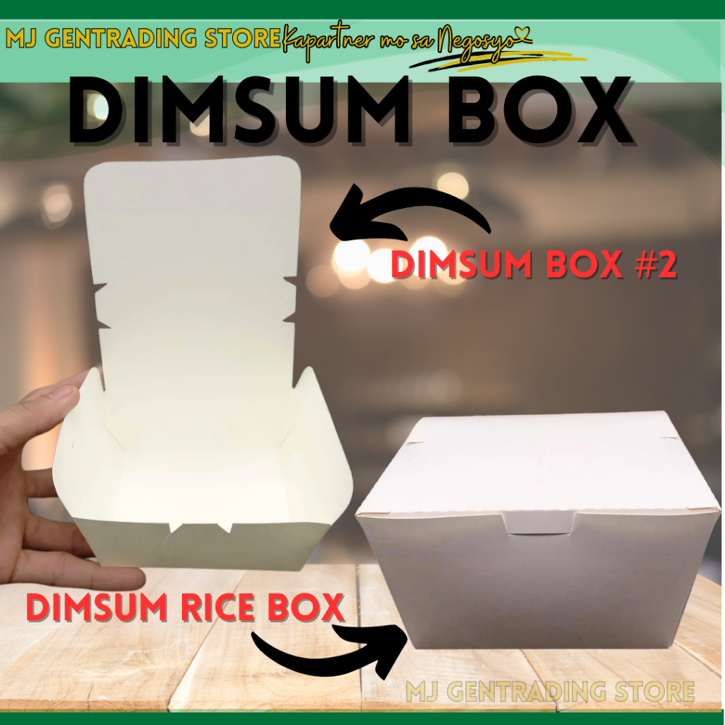 White Dimsum Box Siomai Rice Box Takoyaki Box 25pcs per pack SHP4 ...