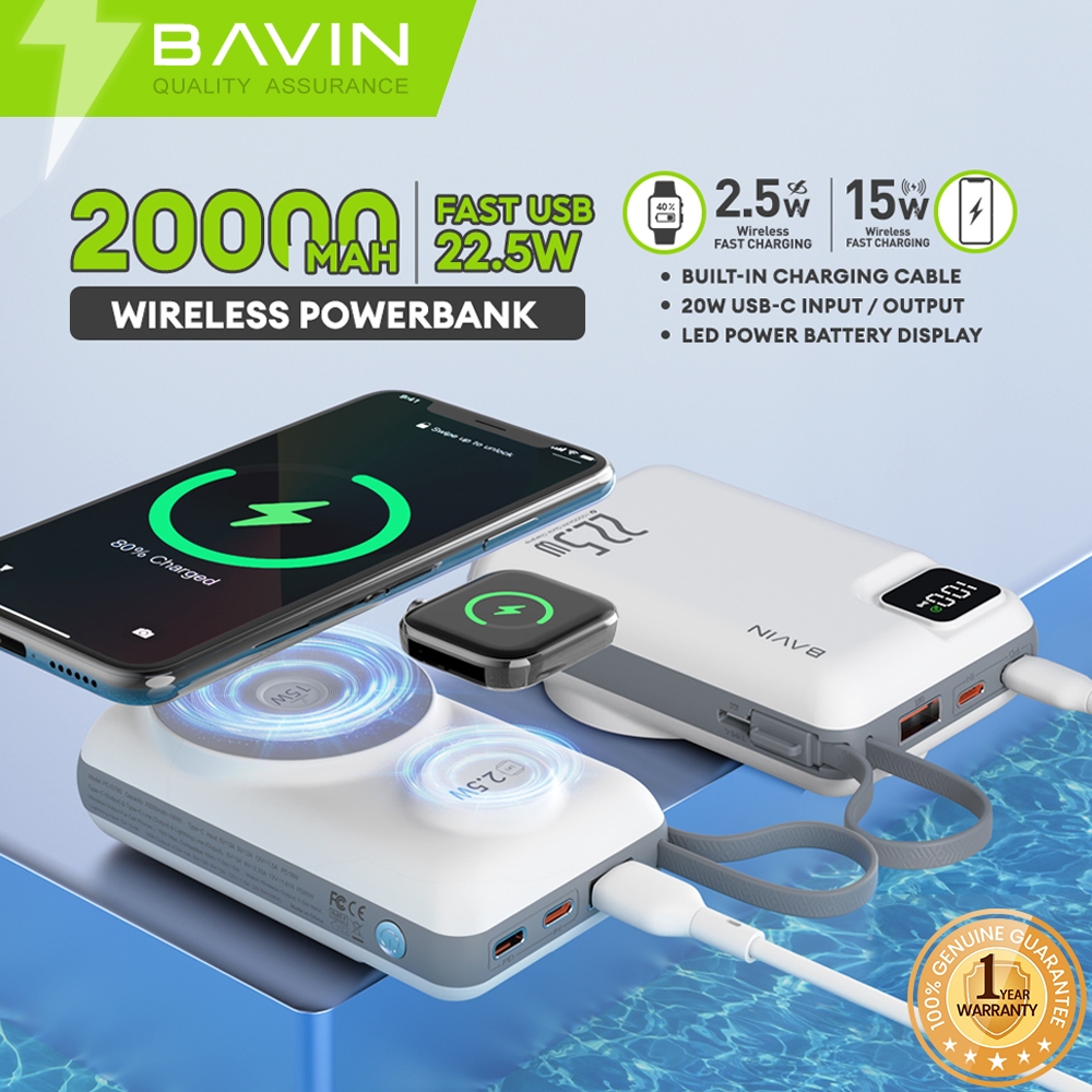 BAVIN PC1078 10000mAh PC1079 20000mAh Powerbank Wireless