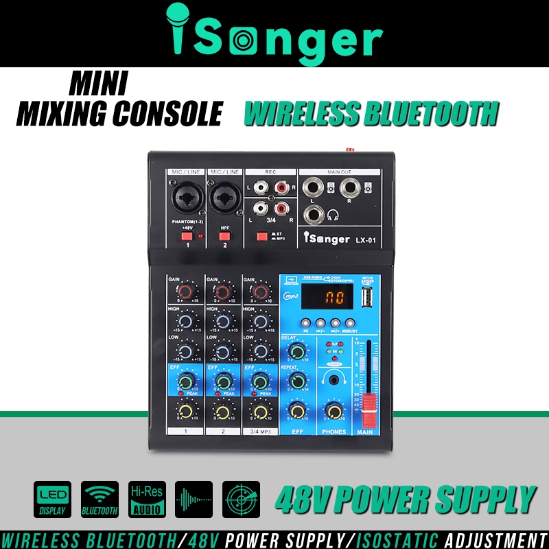 4 Channels Professional portable Audio Interface sound card console ...