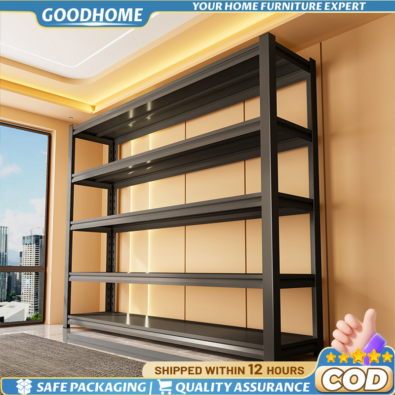 【COD】3/4/5/6 Layers Adjustable Stainless Steel Storage Shelf Metal ...