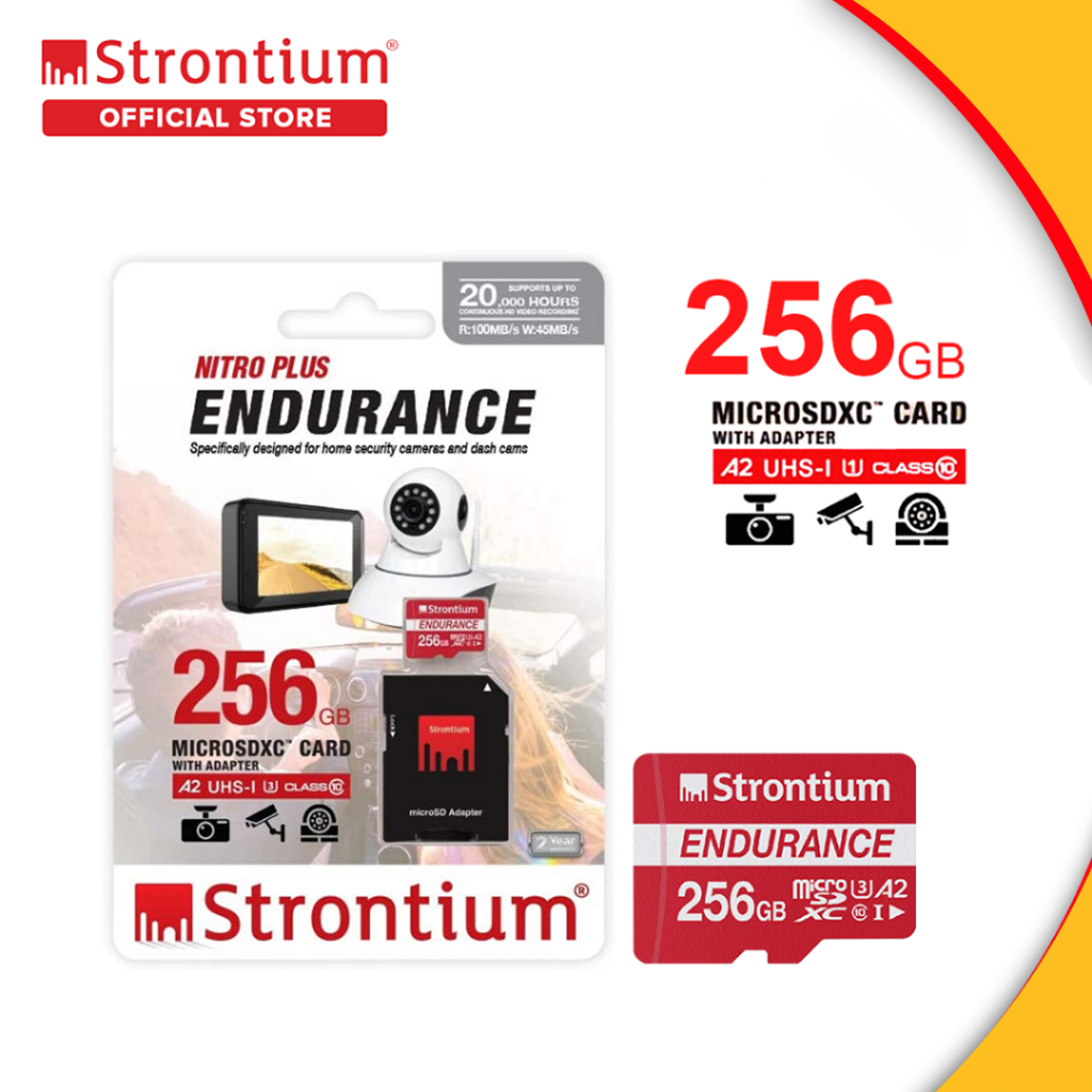 Strontium Nitro Plus Endurance 256GB MicroSD Card SRP256GTFU3ES A2 ...