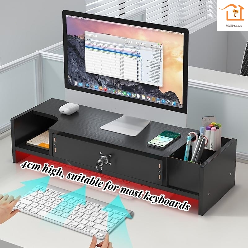 Wooden Laptop Stand Desktop Monitor With Lock Privacy Protection ...