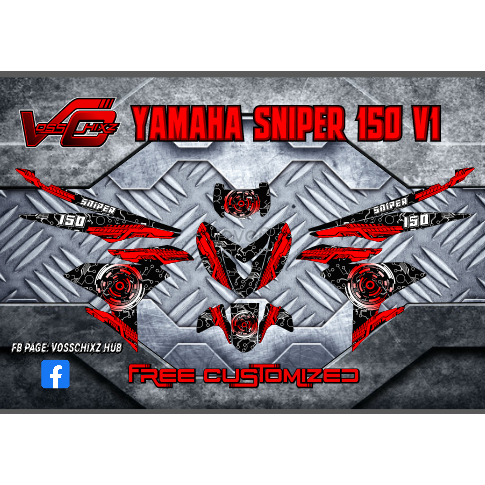 Decals Sticker for Yamaha Sniper 150 v1 Design 008 | Shopee Philippines