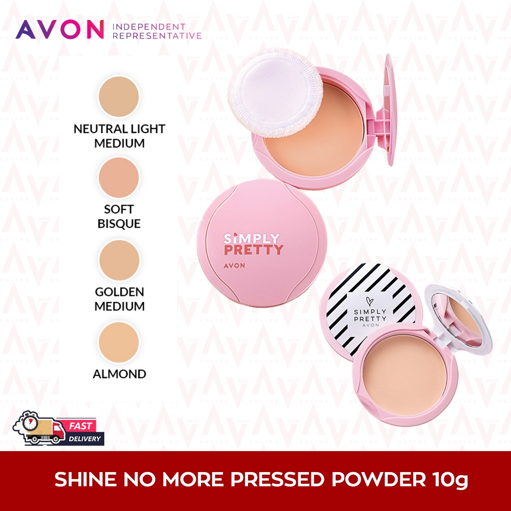 Avon Simply Pretty Shine No More Pressed Powder SPF 14 10g | Shopee ...
