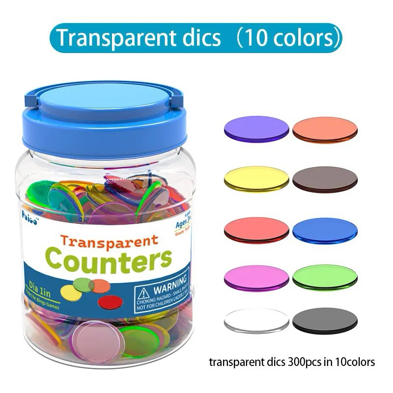 MommyHub Manila Transparent Color Counting chips 300 pieces Math ...