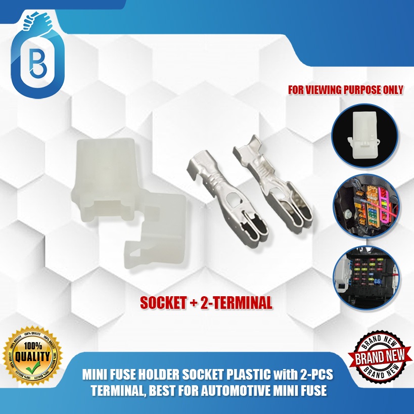 MINI FUSE HOLDER SOCKET PLASTIC with 2-PCS TERMINAL, BEST FOR ...