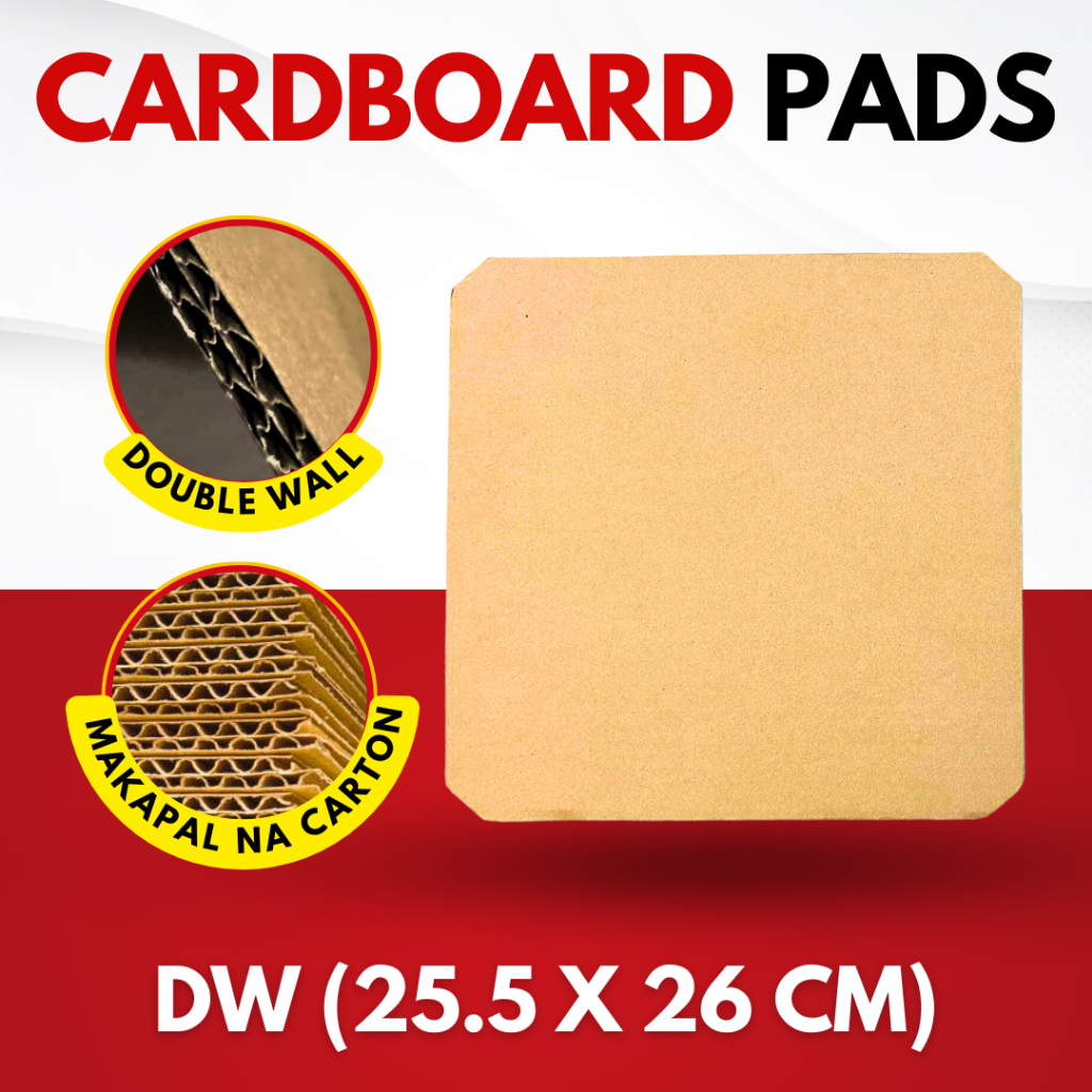 [10 PCS] Corrugated Cardboard Pads / Double Wall / 25.5x26 CM ...