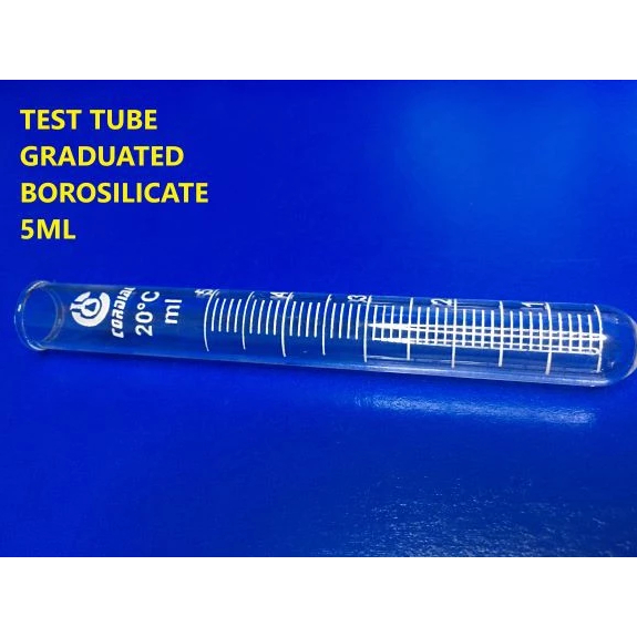 MT- TEST TUBE GRADUATED BOROSILICATE GLASS (W/MEASUREMENT LEVEL ...