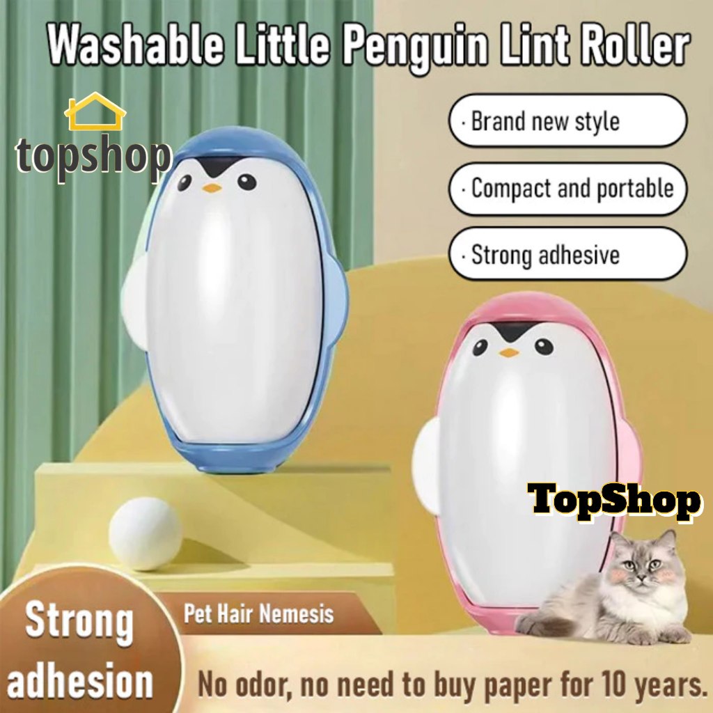 TOPSHOP Lint Roller Penguin Design Lint Roller Portable Penguin Shape ...