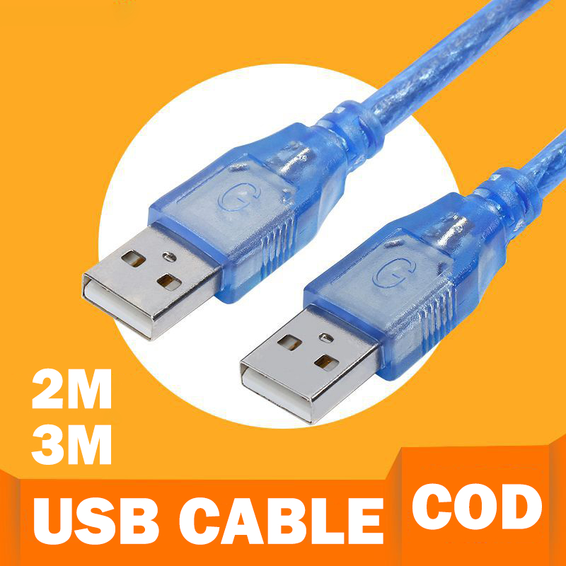 USB 2.0 Cable Full Copper Blue USB Male-To-Male Hard Drive Cable Copy ...