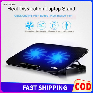 Laptop Heat Dissipation Base Cooling with double fan Computer stand ...
