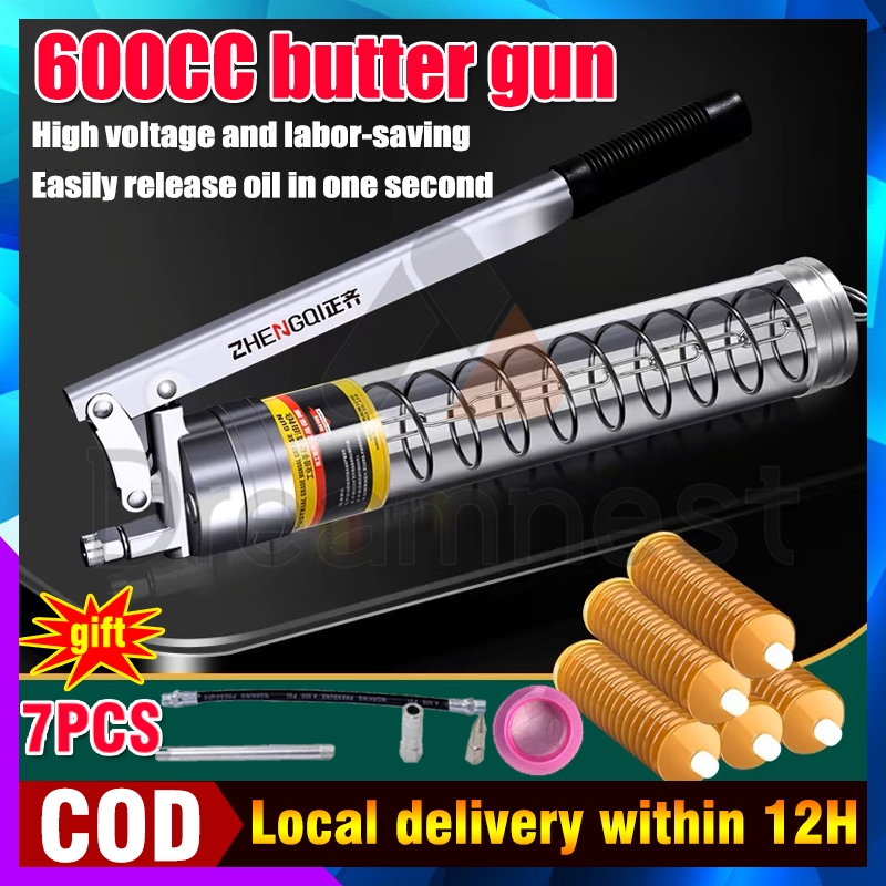 Professional Lever Action Grease Gun Kit 600cc Pressure Rod Type Manual ...