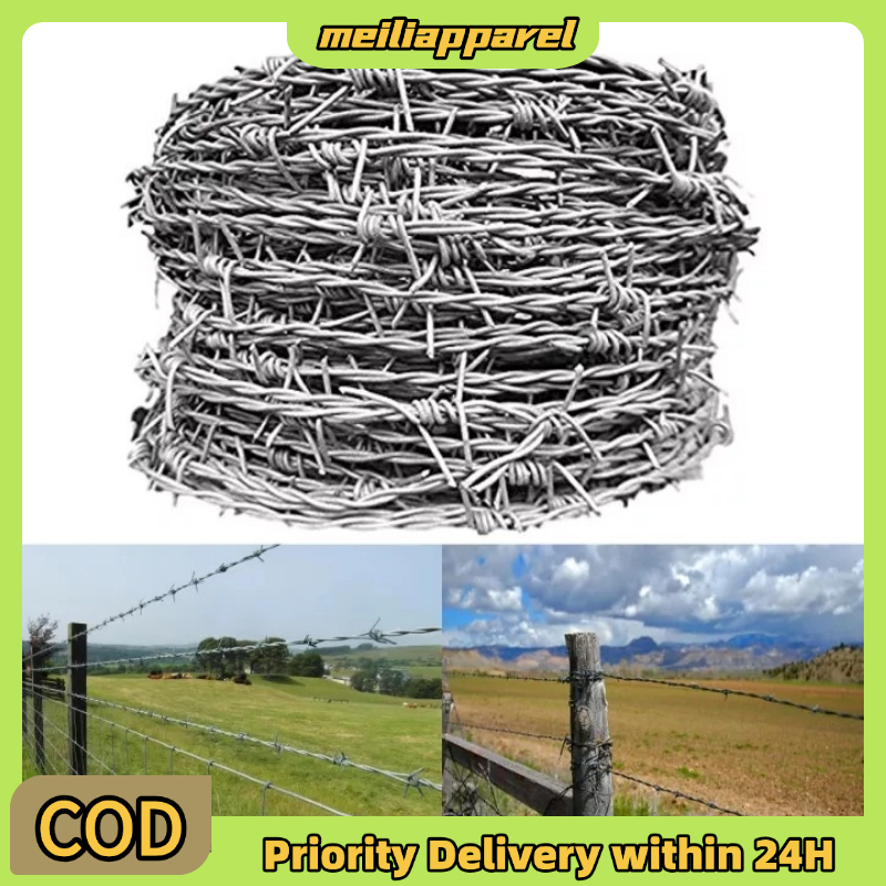 High-Security Barbed Wire Barrier - Galvanized for Ultimate Rust ...