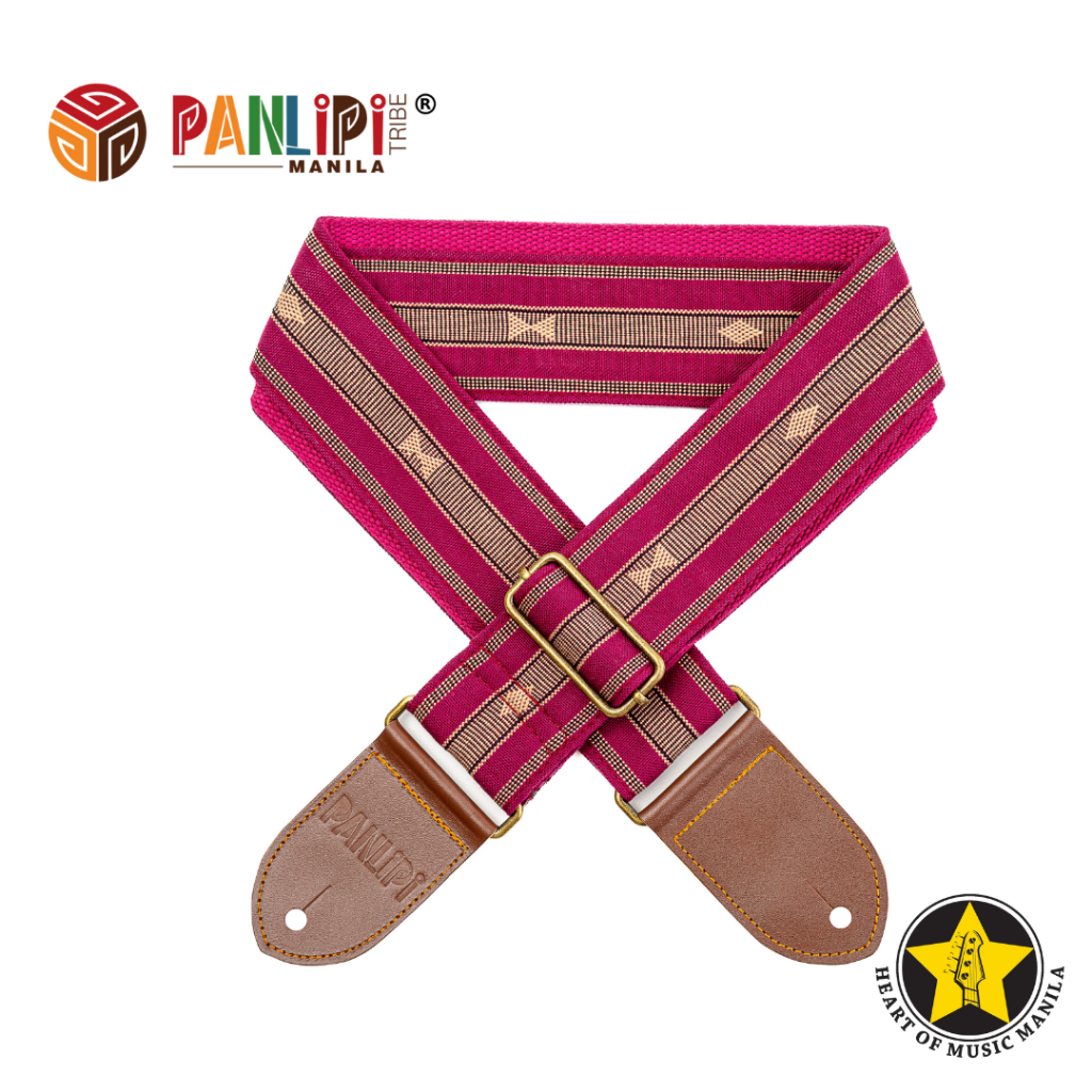 Handmade Panlipi Loom Weave Audrey Mocha Burgundy SAG08A Guitar Strap ...