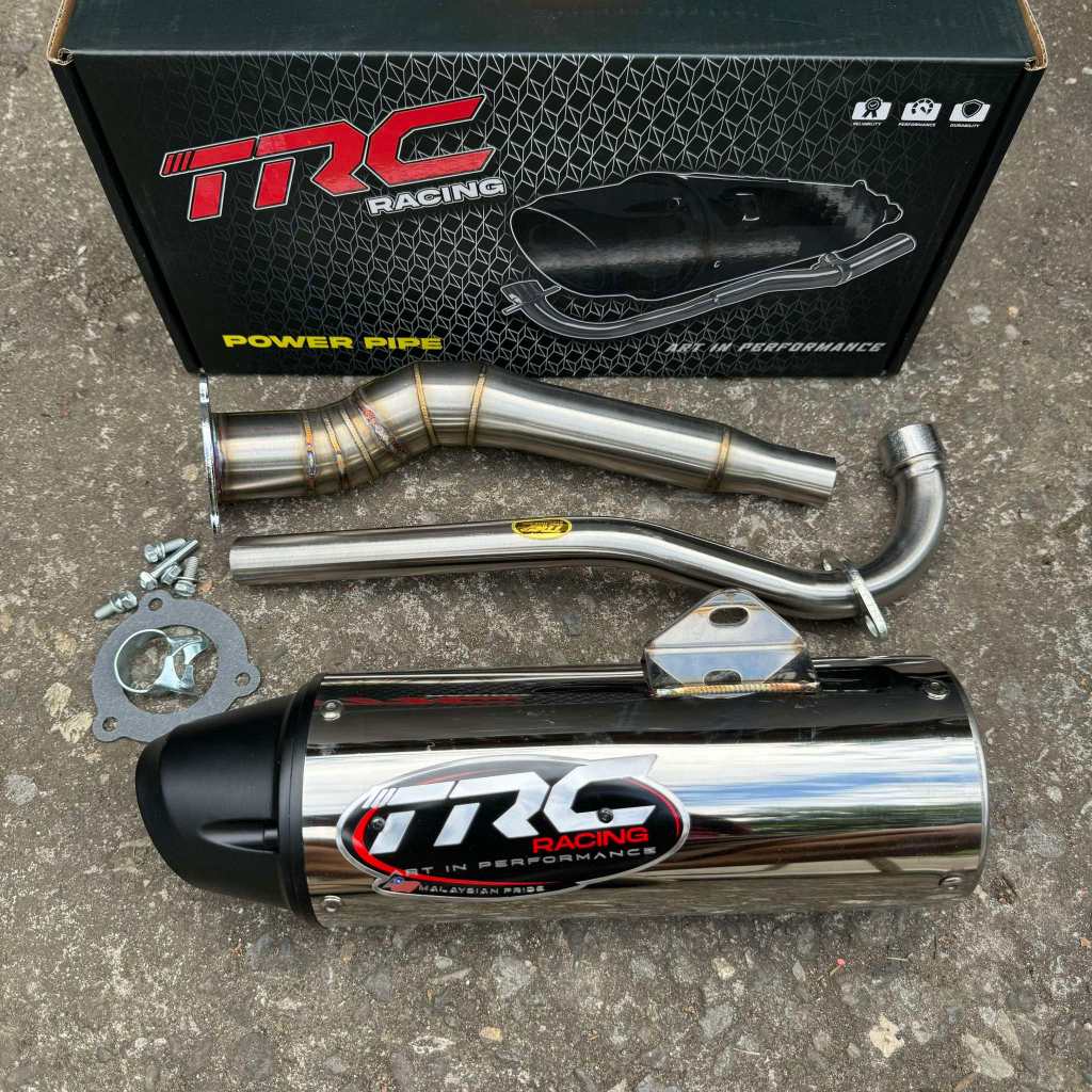 TRC RACING POWER PIPE ORIGINAL SILVER for XRM125, RS125, XRM110 ...