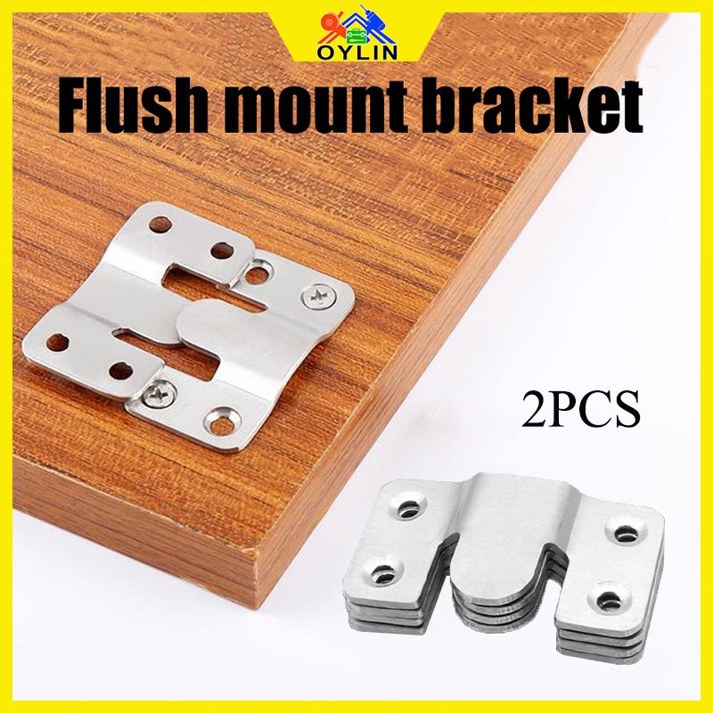 2pcs Heavy Duty Display Furniture Interlocking Brackets hook Stainless ...