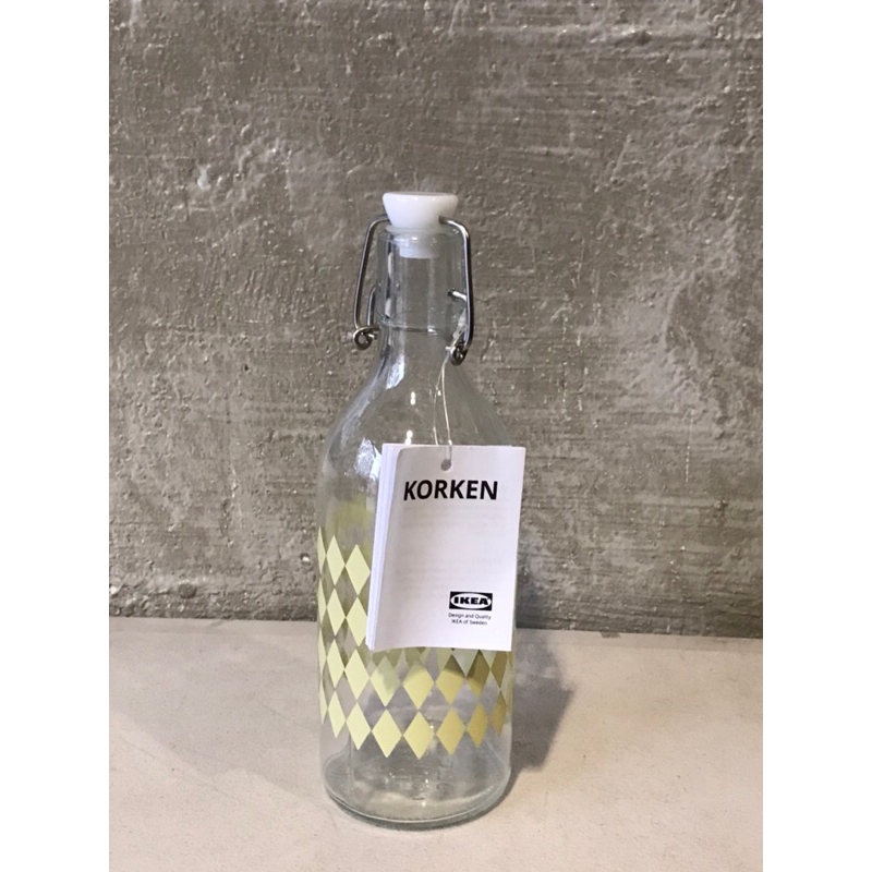 IKEA KORKEN SWING TOP GLASS BOTTLE gift 600ML | Shopee Philippines