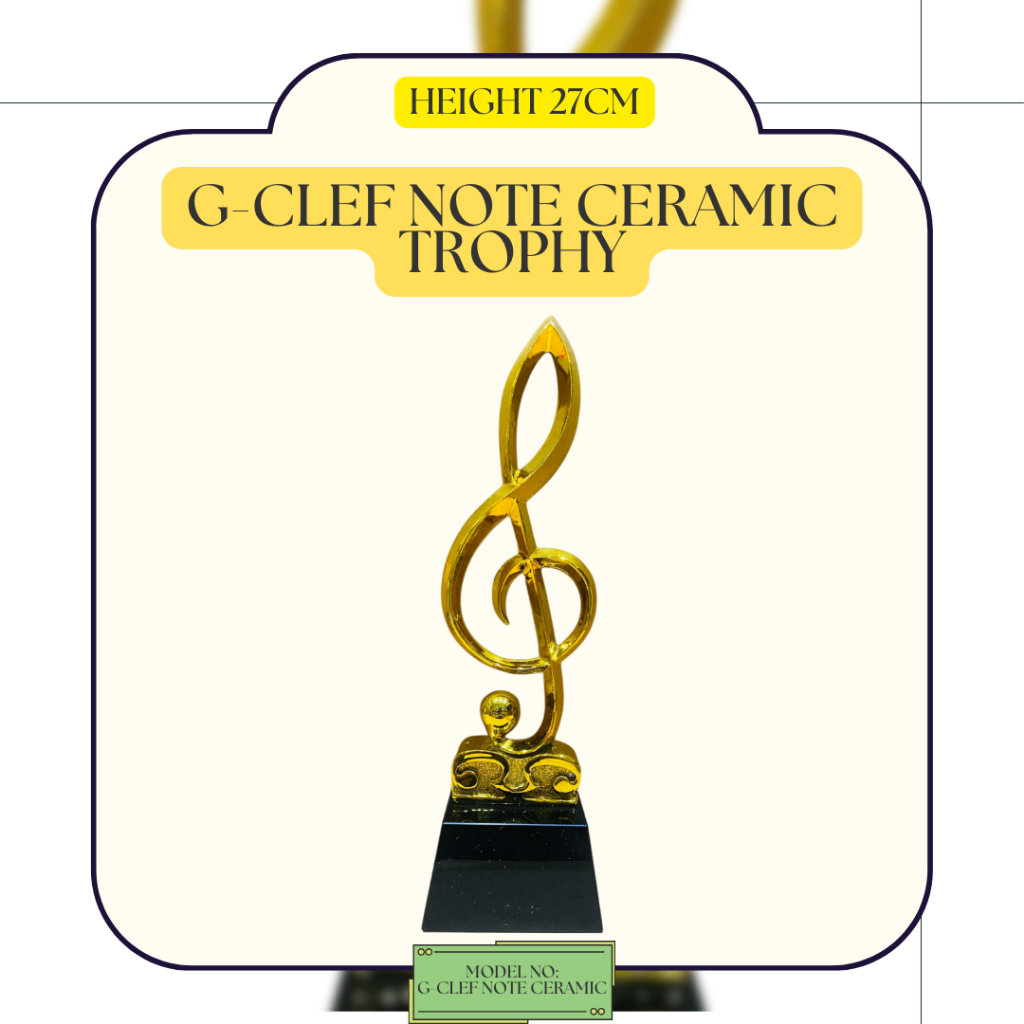 Universal Musical Note Trophy Height 27cm( Customize Available ...