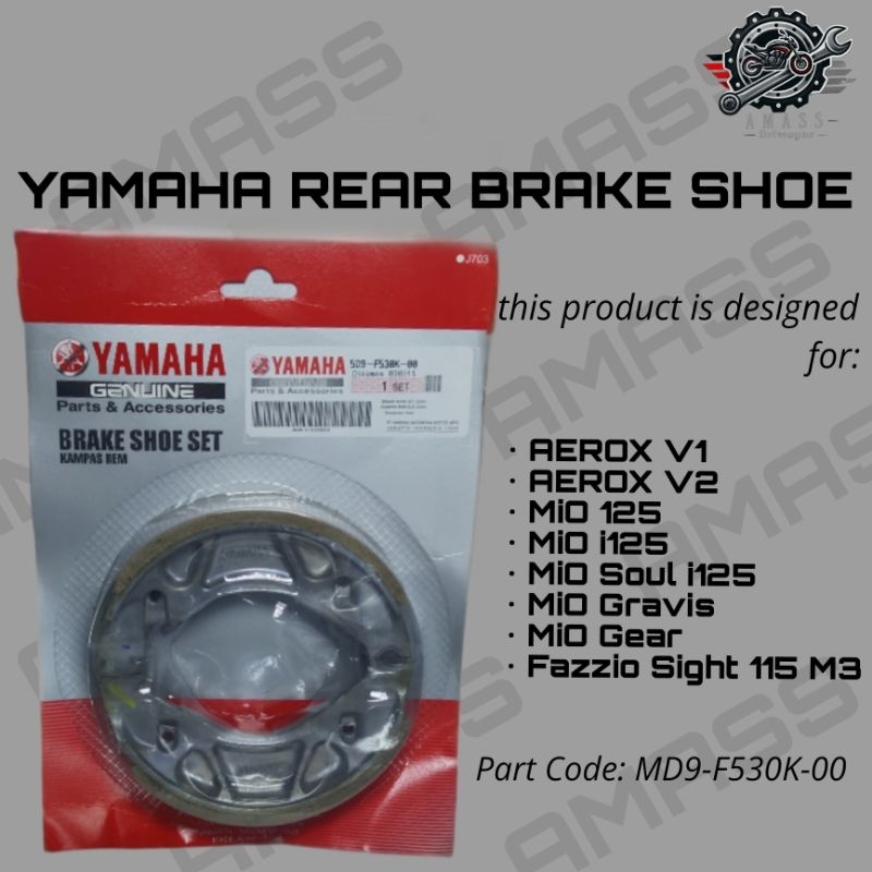 YAMAHA REAR BRAKE SHOE AEROX/ ALL MIO | Shopee Philippines