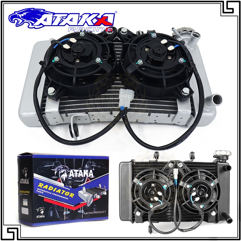 ATAKA Double Fan Radiator Cooling Water Tank Assy Sniper155 Motorcycle ...