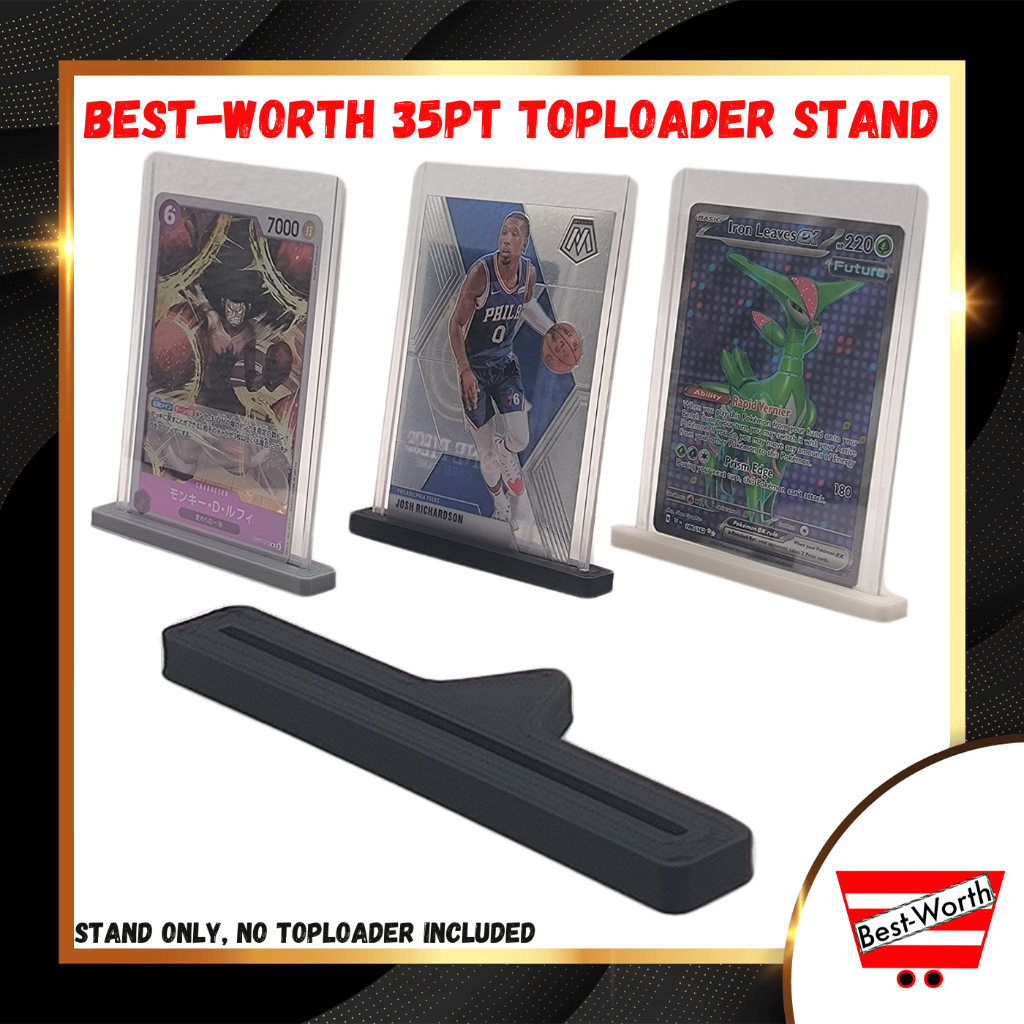 Best-Worth 35pt Toploader Stand – Minimalist Plastic Display for ...