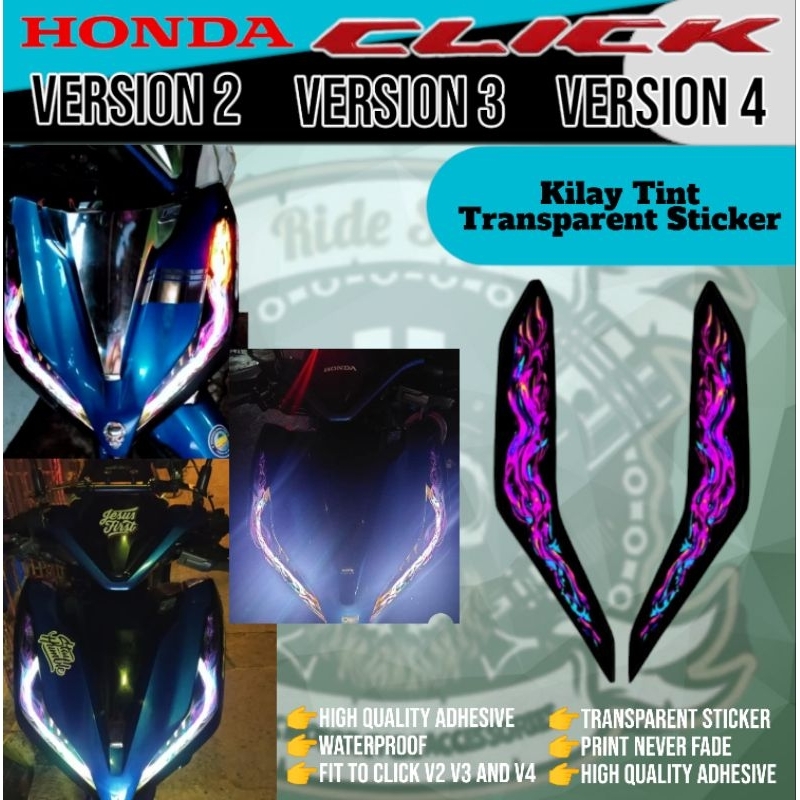 Honda Click v2 v3 and v4 Sloppy Series Kilay Tint / Click Accessories ...