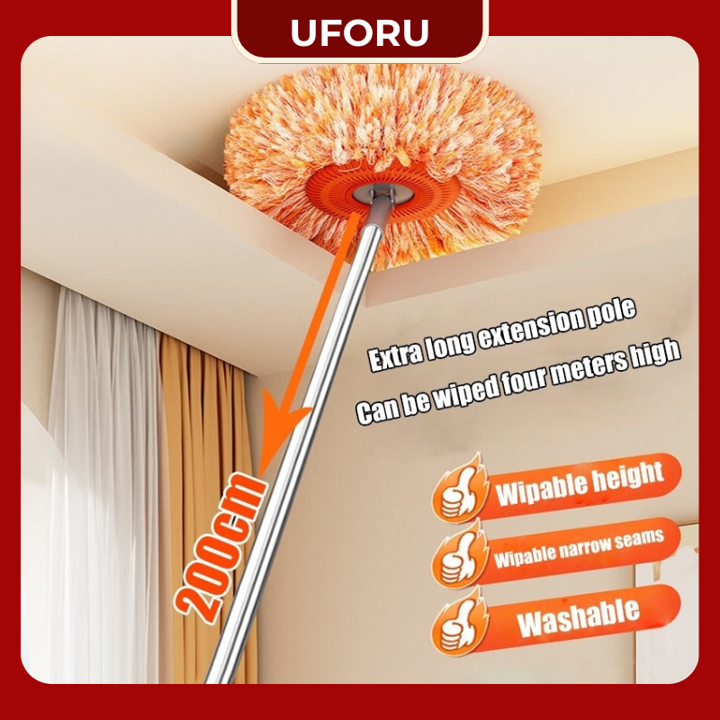 Floor Mop with Extendable Long Handle Car Cleaning Mop Retractable ...