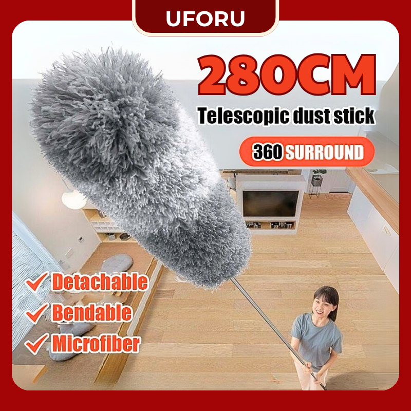 Lengthen Microfiber Duster For High Ceiling Cleaning Household Feather ...