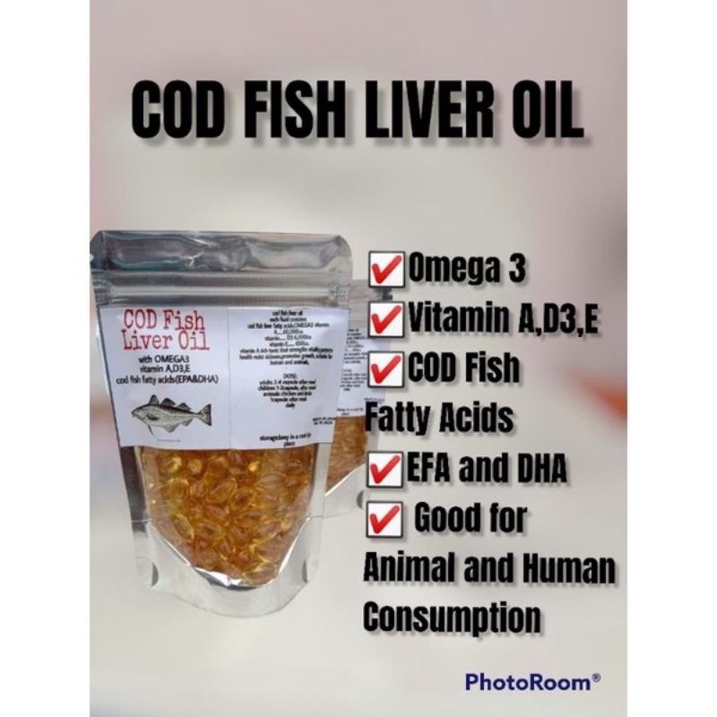 COD FISH LIVER OIL ORIGINAL/FOR HUMANS ANIMALS CHICKENS PIGEONS DOGS ...