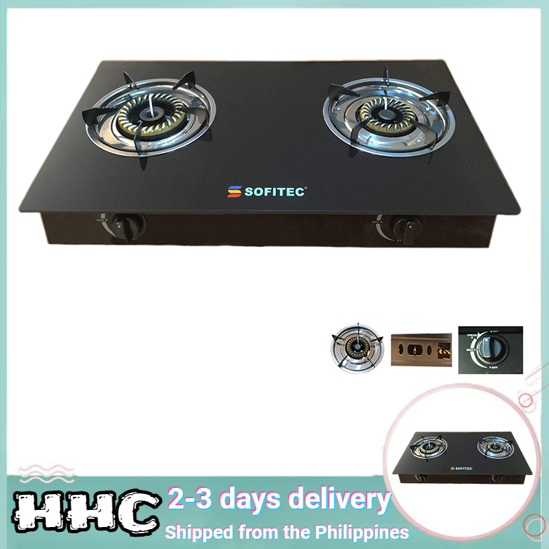 Sofitec Dual Burner Gas Stove High Fire Stainless Steel Automatic ...