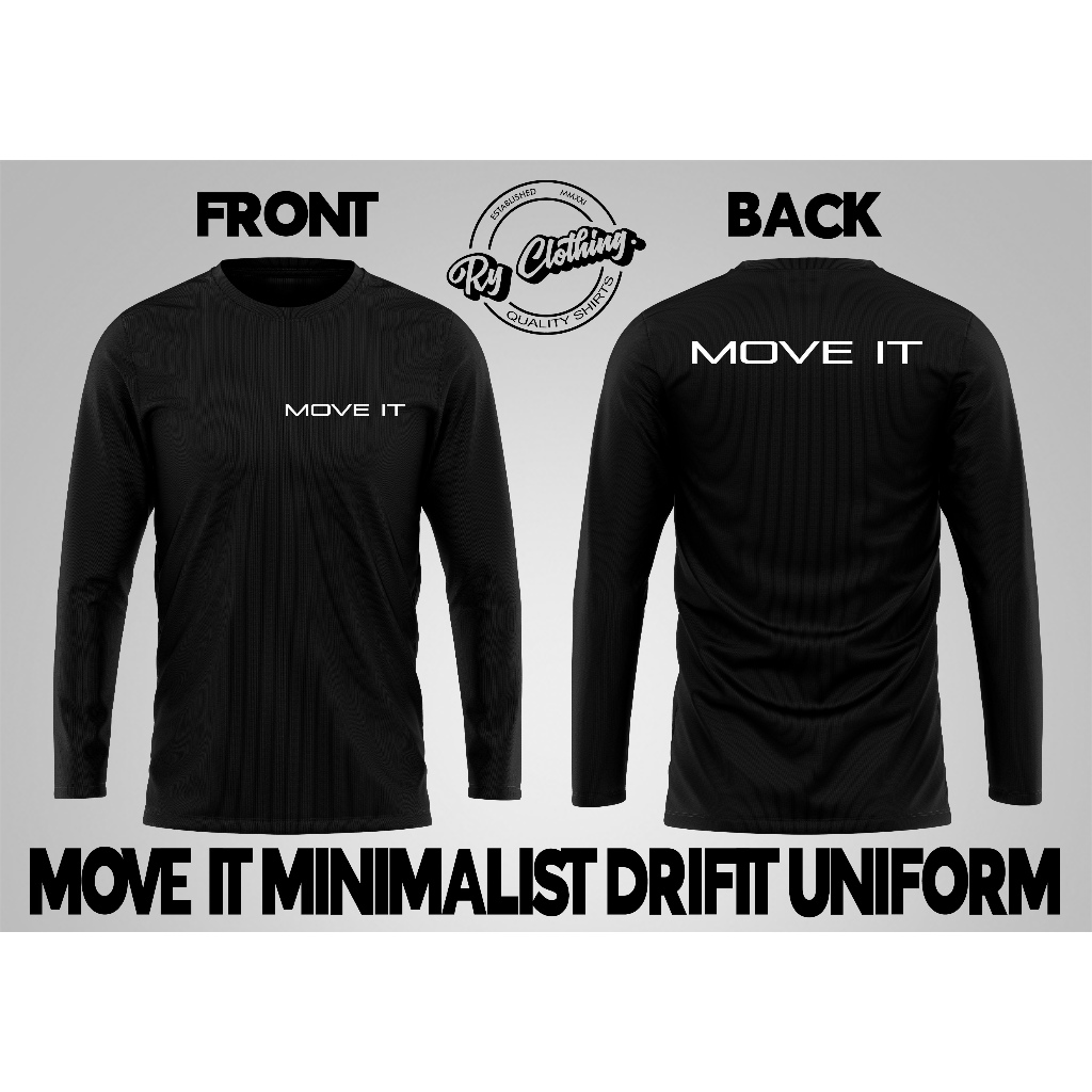 Move It Minimalist Uniform Black Dri-fit Rider Longsleeve Unisex ...