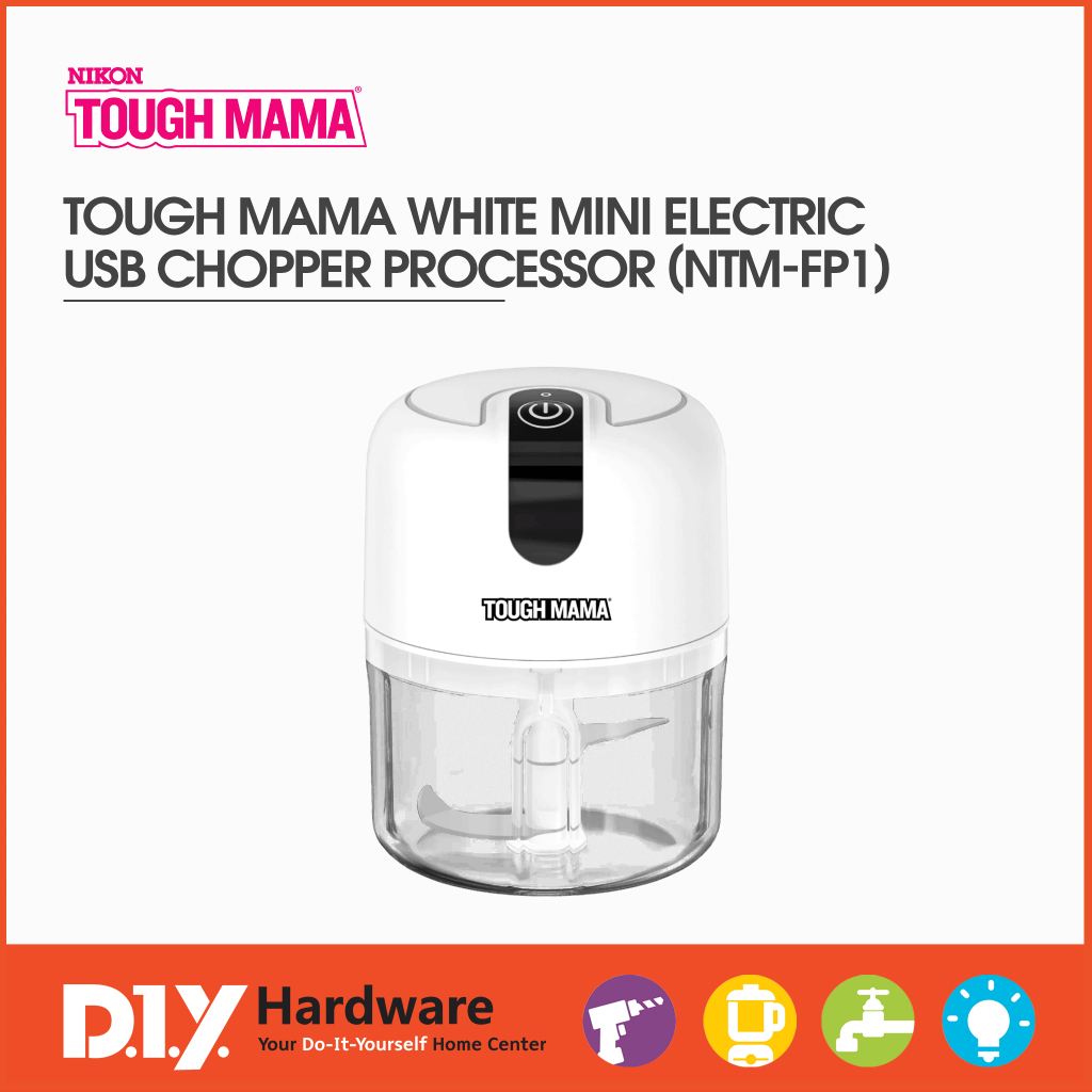TOUGH MAMA by DIY Hardware White Mini Electric USB Chopper Processor ...
