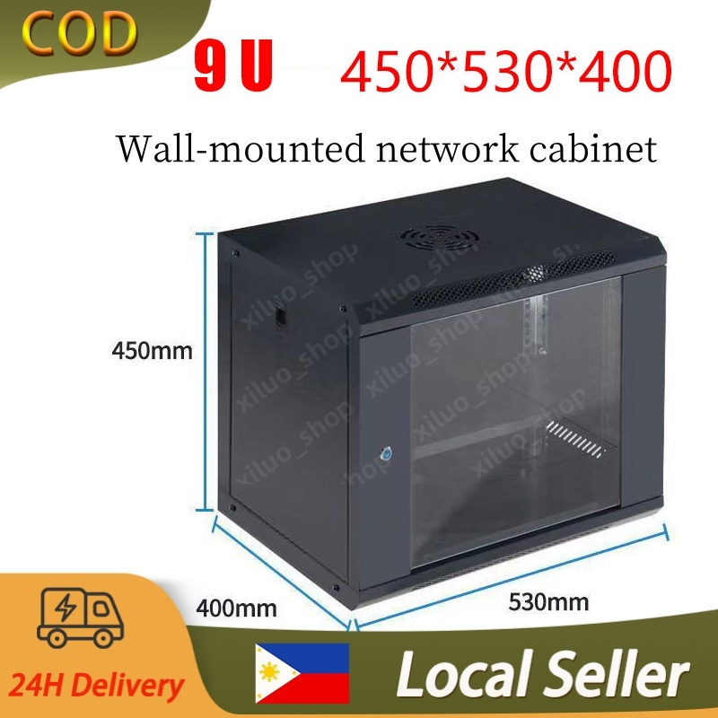 9U Data Cabinet Network Cabinet Wall-mounted Monitoring Weak-box ...