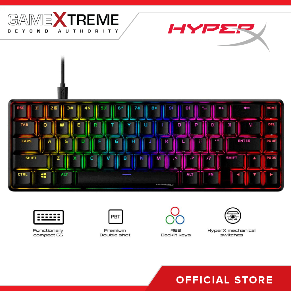HyperX Alloy Origins 65 RGB Mechanical Gaming Keyboard Red 4P5D6AA ...
