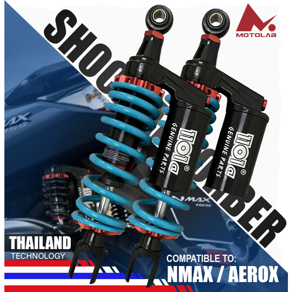 MOTOLAB NMAX / AEROX SHOCK ABSORBER ADJUSTABLE MOTORCYCLE REAR SHOCK ...