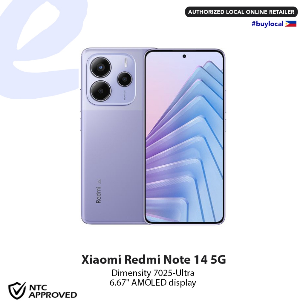 XIAOMI Redmi Note 14 5G Smartphone - 8+256GB, 108MP OIS, Écran 120Hz, Baterie 5110mAh