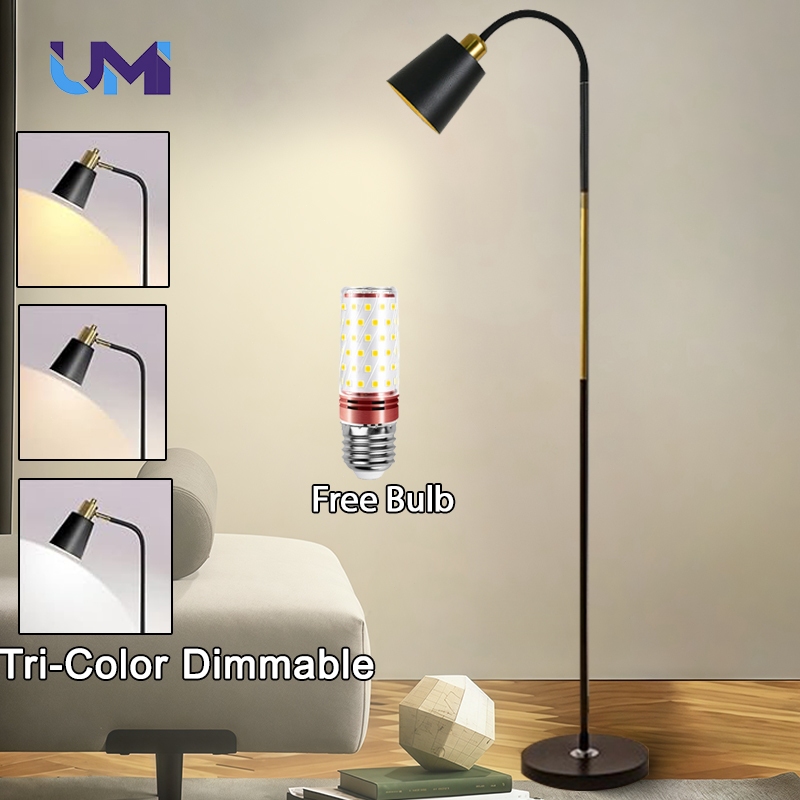 Floor Lamp Metal Lampshade Adjustable 360°Rotation Stand Lamp for ...