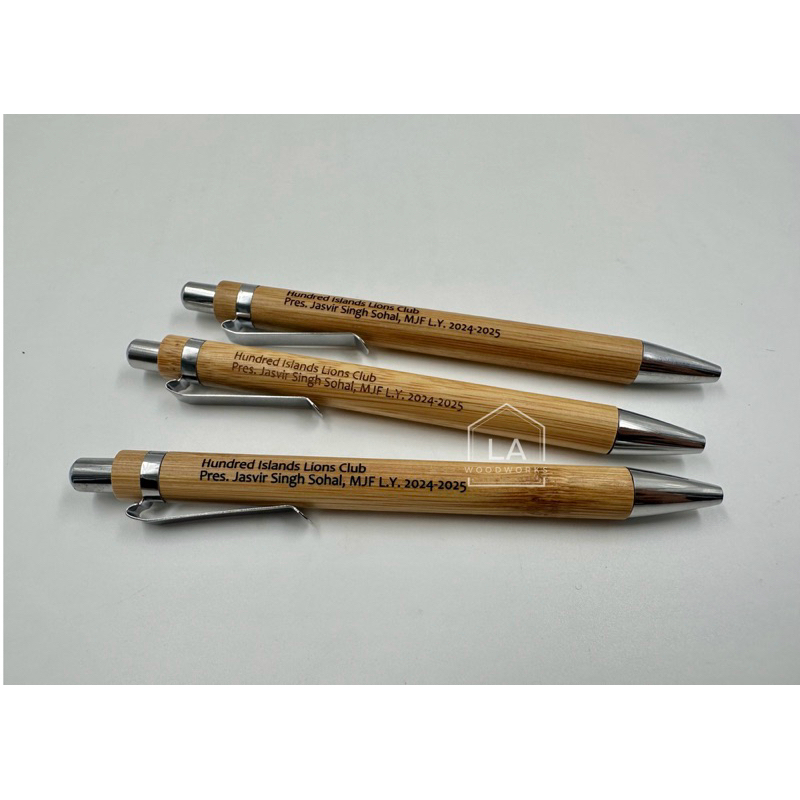LA Woodworks Personalized Bamboo Ballpen | Wooden Pen | Laser Engraved ...