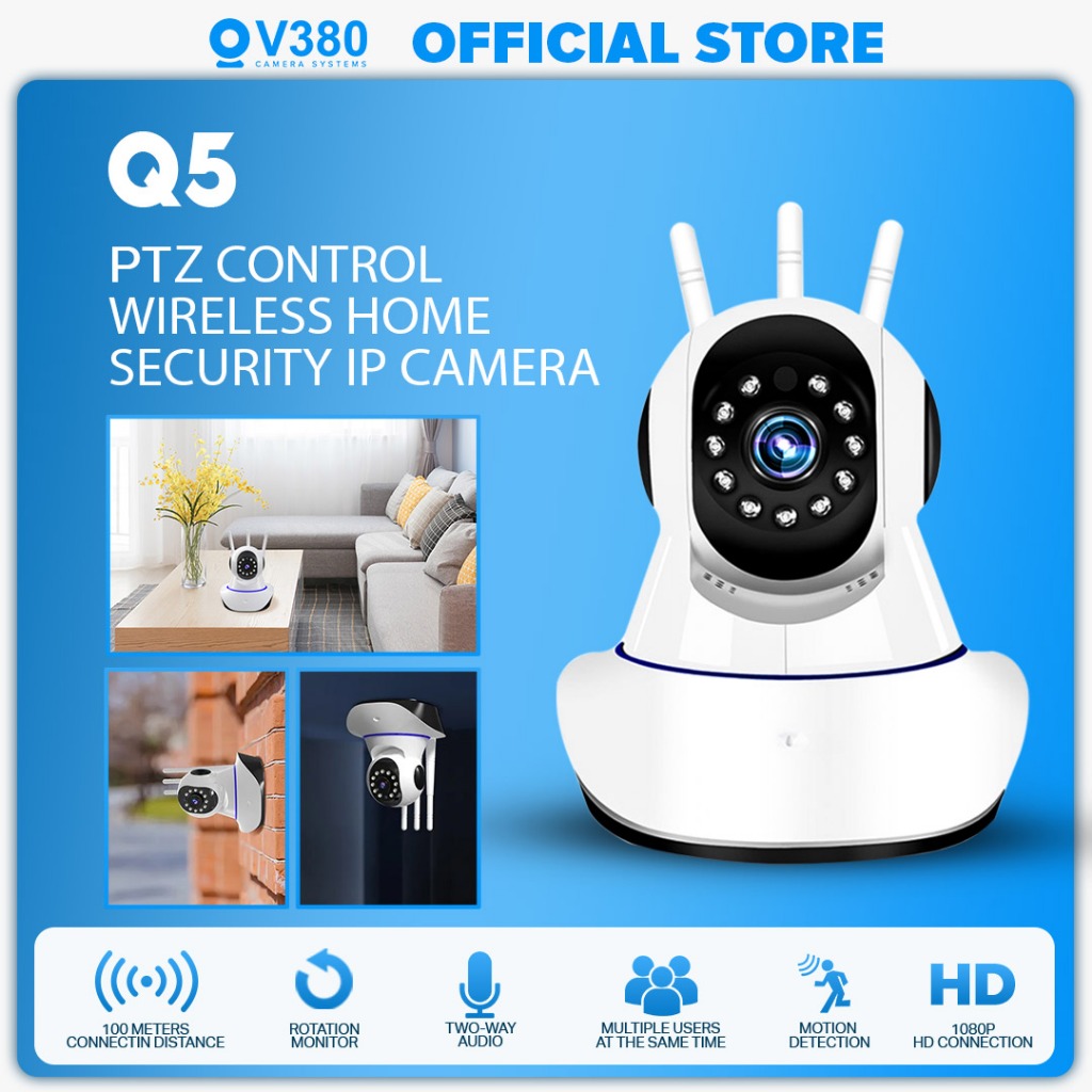V380 Q5 1080P CCTV Camera HD Indoor Home IP Smart Wifi Connect to