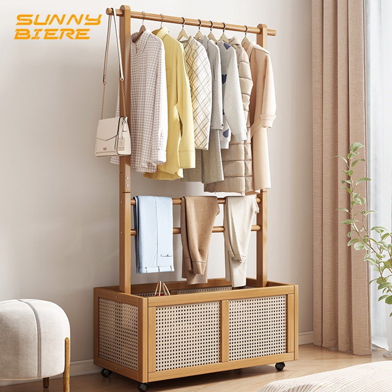 Sunny Biere Clothes Rack Heavy Duty With CabinetClothing Rack With ...