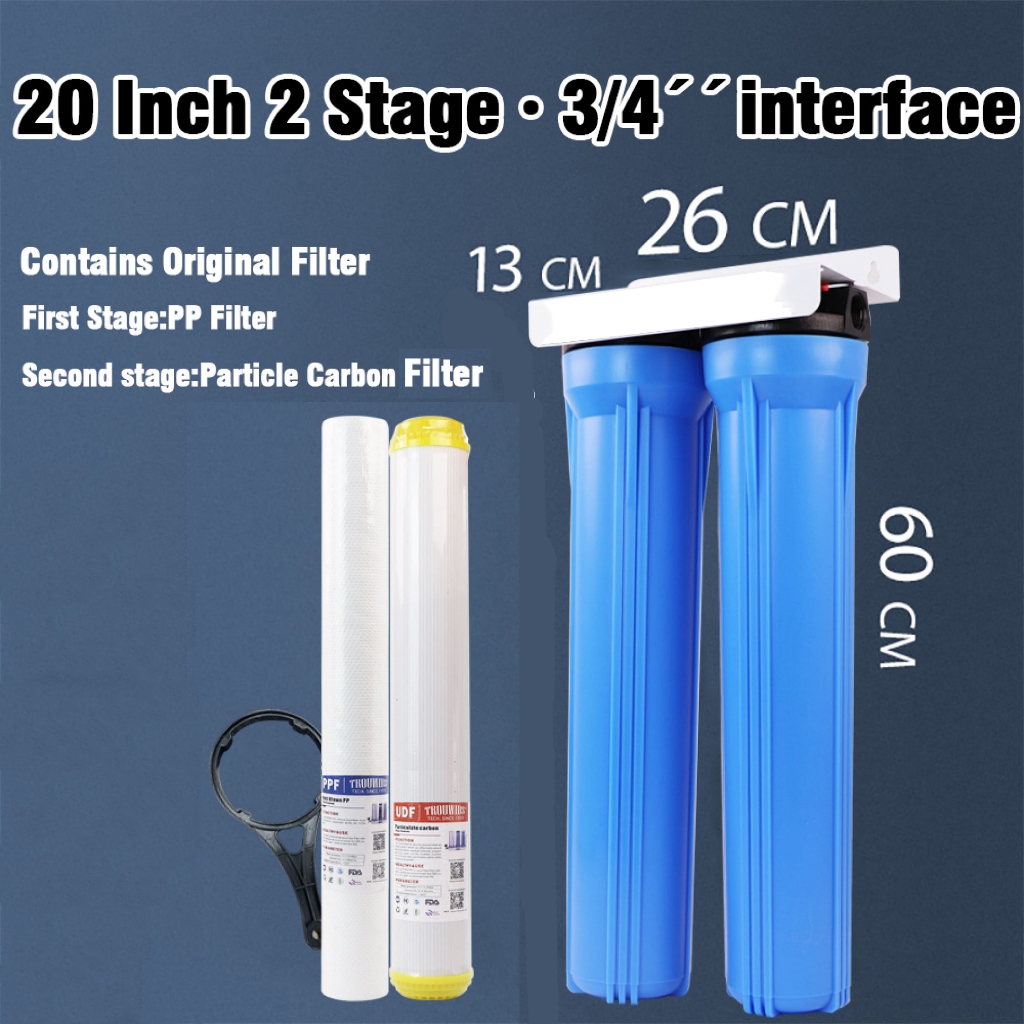 2/3/4 Stage 20 Inch Deep Well Source Water Filter housing Complete Set ...